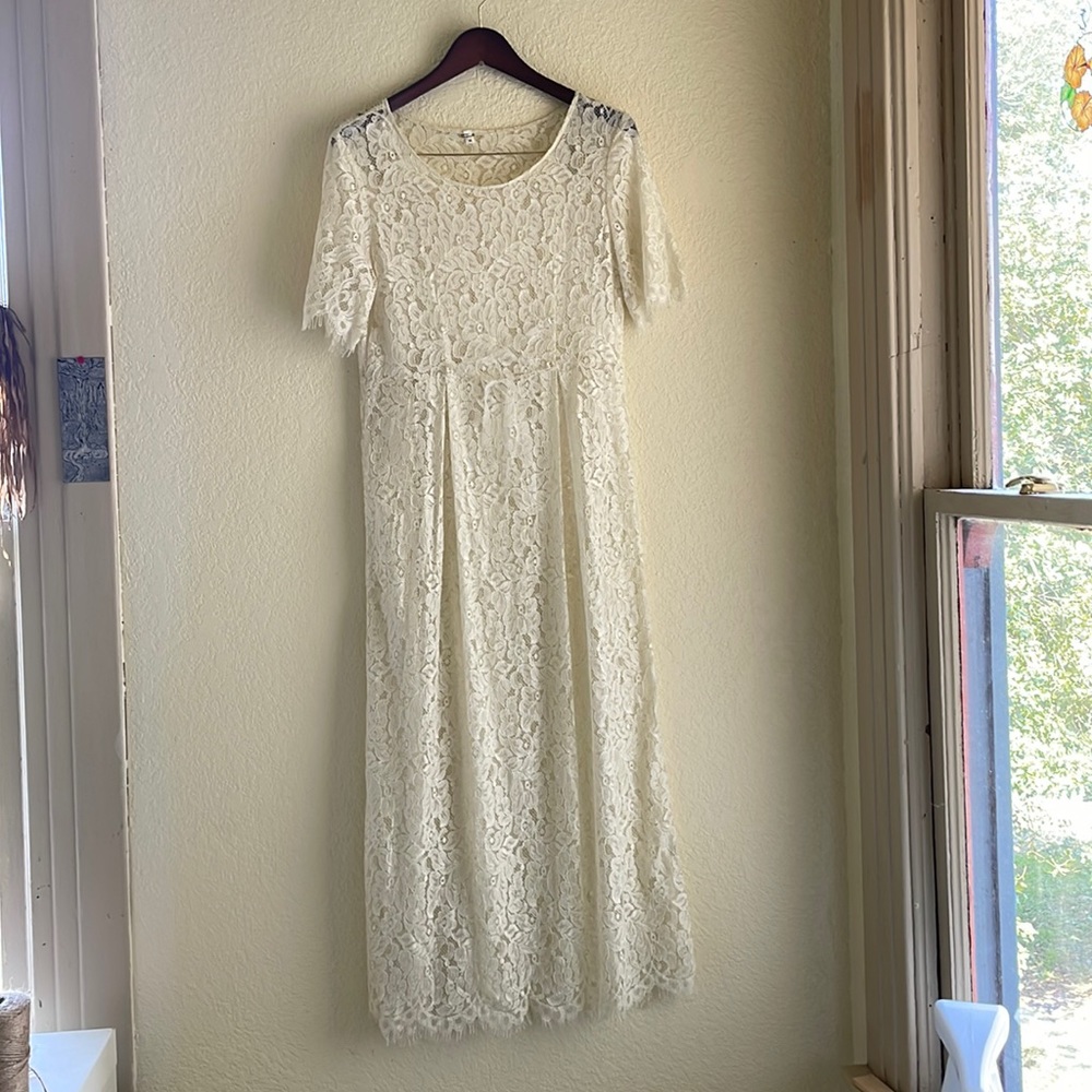 Vintage lace dress from the 70s